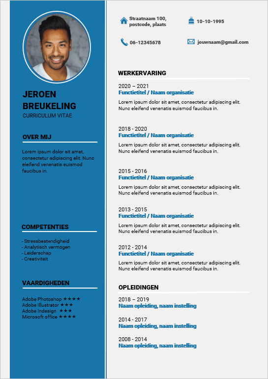 CV-template 'Jeroen'