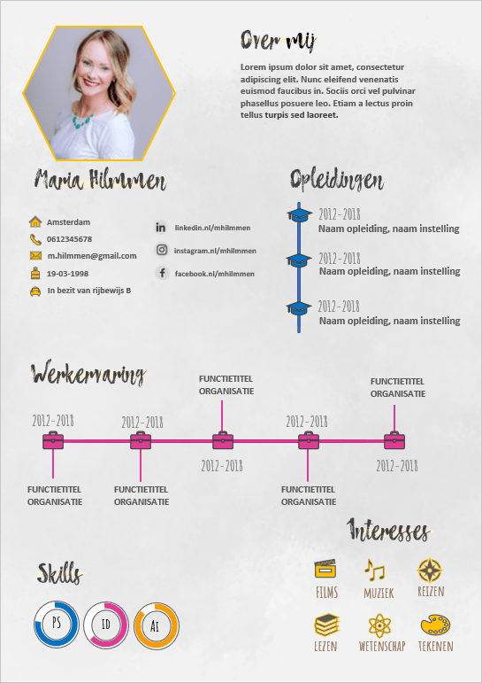 CV-template 'Maria'
